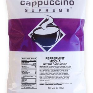 Cappuccino Supreme Peppermint Mocha Instant Cappuccino Mix 6 x 2 lbs