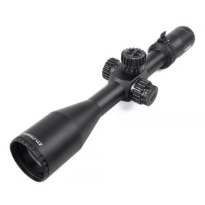 sniper zt5-27x50 ffp scope side parallax adjustment glass etched reticle red green illuminated with scope mount