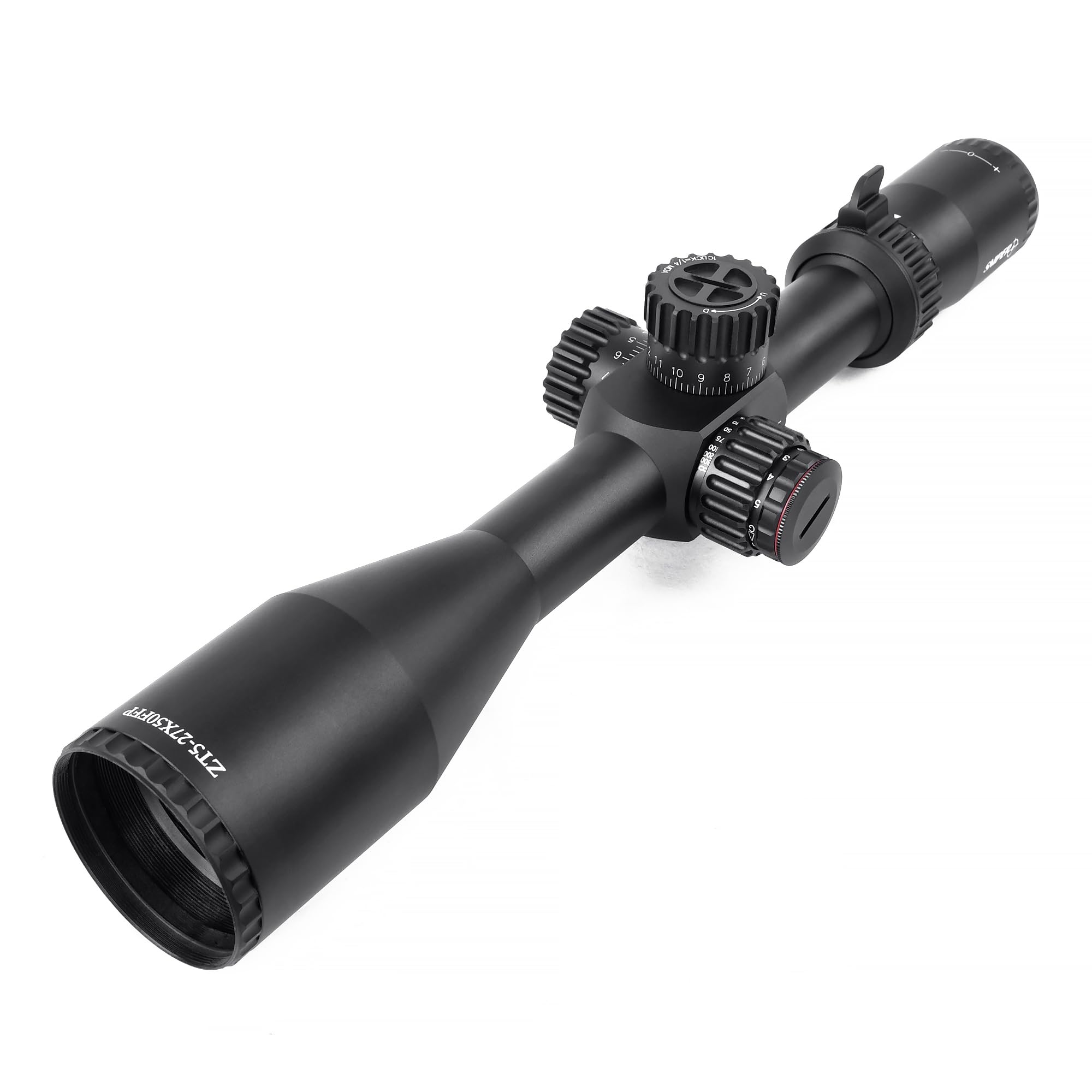 Sniper ZT5-27x50 FFP Scope Side Parallax Adjustment Glass Etched Reticle Red Green Illuminated with Scope Mount