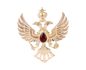 knighthood brooch suit pin double headed eagle with winged stone detailing lapel pin badge coat suit jacket wedding gift party shirt collar lapel pin accessories for men women