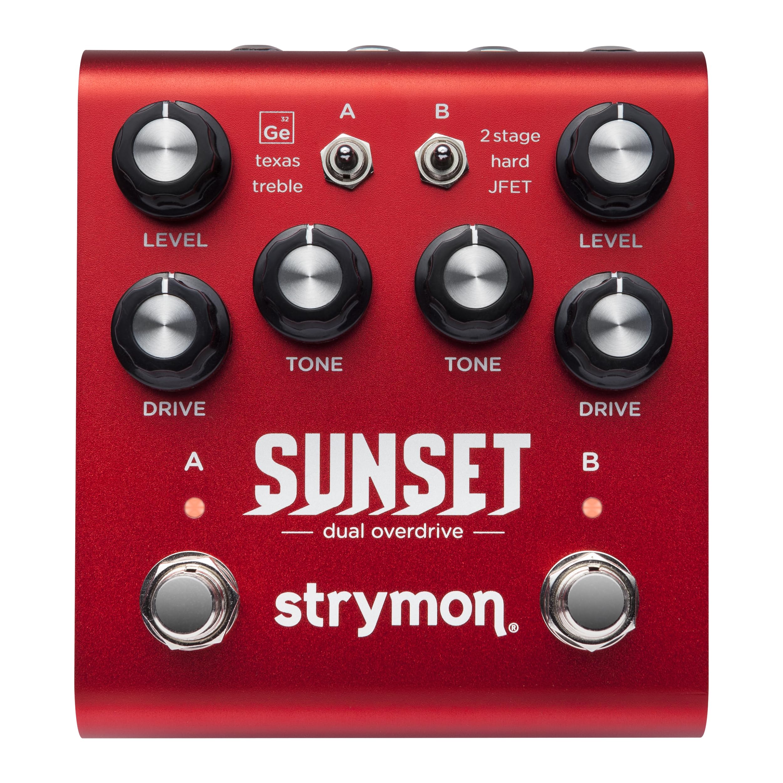 Strymon Sunset Dual Overdrive and Boost Guitar Effects Pedal for Electric and Acoustic Guitar, Synths and Keyboards