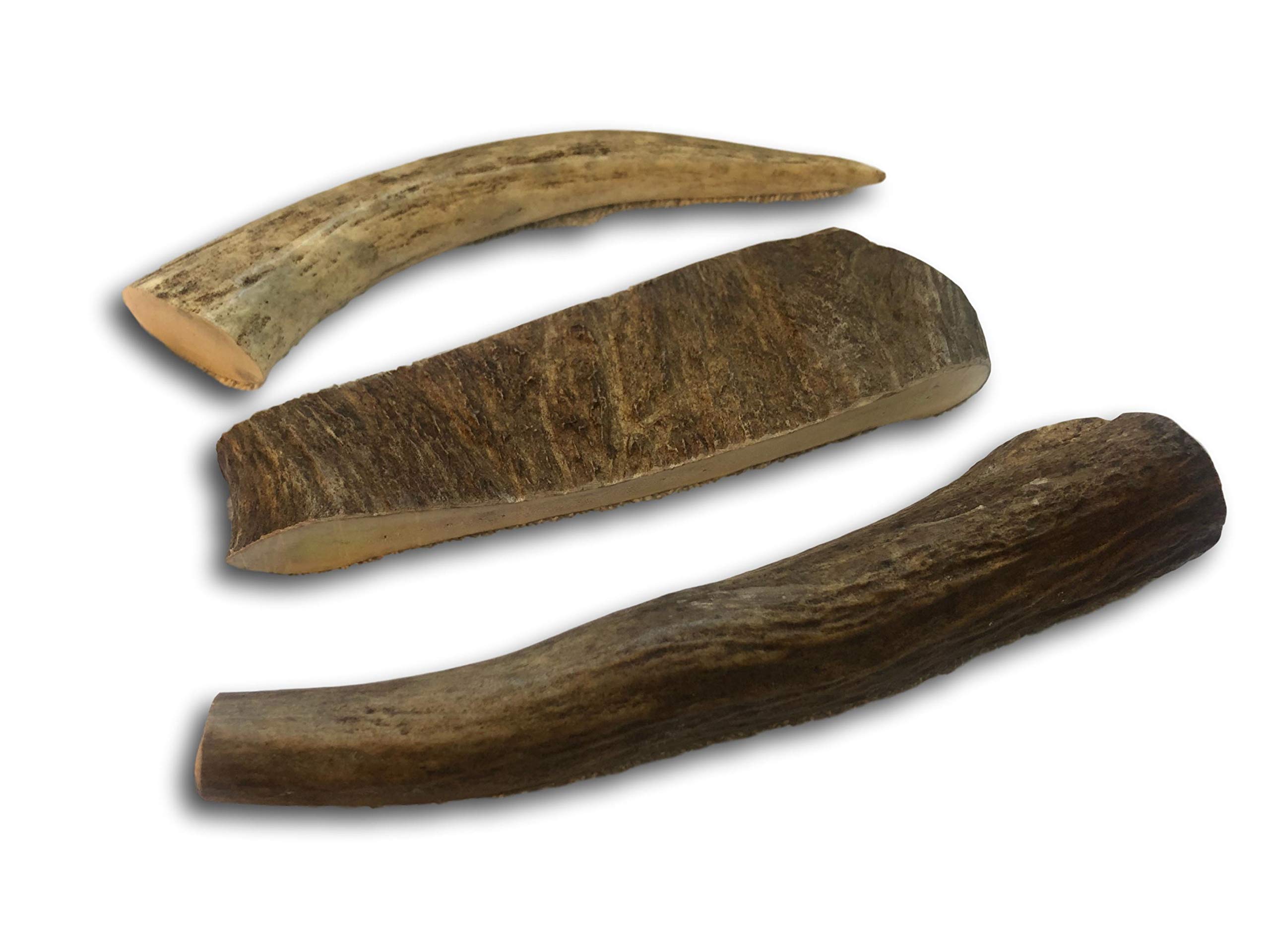 Top Dog Chews Premium Grade A Natural Shed Hard Moose Antler by The Pound. Variety Pack Brand! (1LB)