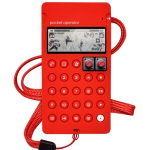 teenage engineering CA-X silicon pro-case for pocket operators with built-in battery protection and anti-slip feet (red)