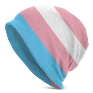 yishow transgender pride flag beanie baggy hat slouchy skull beanie for men women