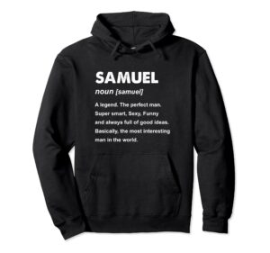 samuel name pullover hoodie