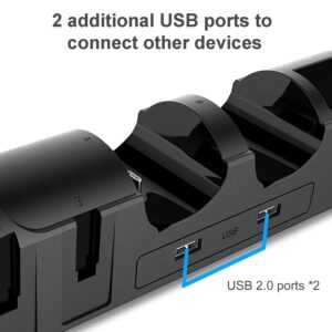 Charger Station for Switch/Switch OLED Model Joy Con and for Switch Pro Controllers Charging Dock with USB 2.0 Plug and Ports, Only for Switch Pro Controller