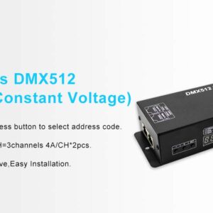 High Power Dmx Led Decoder Controller Led DMX 512 Dimmer Driver DC12V-24V for led rgb strip or lights (3 Channel(with digital display))