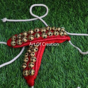 Art of Creation Kathak Dancing Ghungroo Bells 2 Line Classical Dancers Anklet Musical Instrument Bharatnatayam Indian Traditional 40 Bell Red Padded