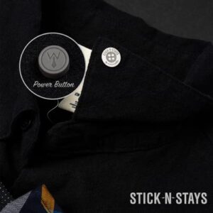 Würkin Stiffs Stick-N-Stays Magnetic Collar Stays Includes (10) Magnetic Adhesive Polo Stays and (2) Power Button Magnets | Gift for Men | As Seen on Shark Tank