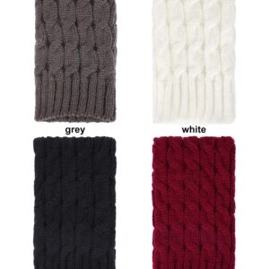 SATINIOR 4 Pairs Women Knit Leg Warmers Knitted Crochet Long Boot Socks for Winter, 4 Colors