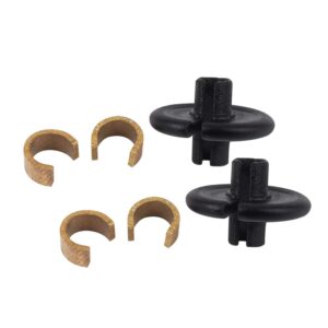 Archery Slide-On Kisser Button with Copper Anchor Clips (Pack of 2), Black