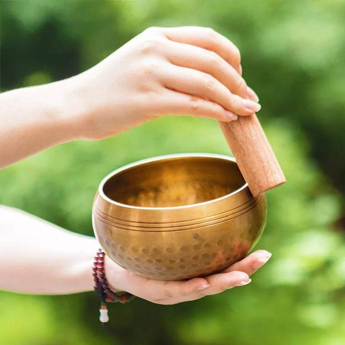 Singing Bowl Nepal- Hand Beaten singing bowl set of 3- 3 Hand made singing bowl set-Singing bowl for Meditation and Healing-Chakra Healing singing bowl set