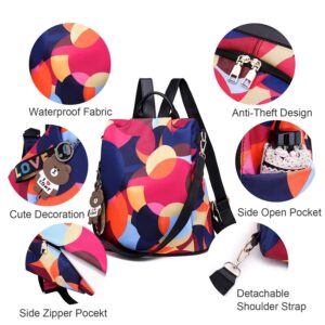 Freie Liebe Anti-theft Backpack Nylon BackPacks Handbags for Women Travel Rucksack Lightweight Shoulder Bags