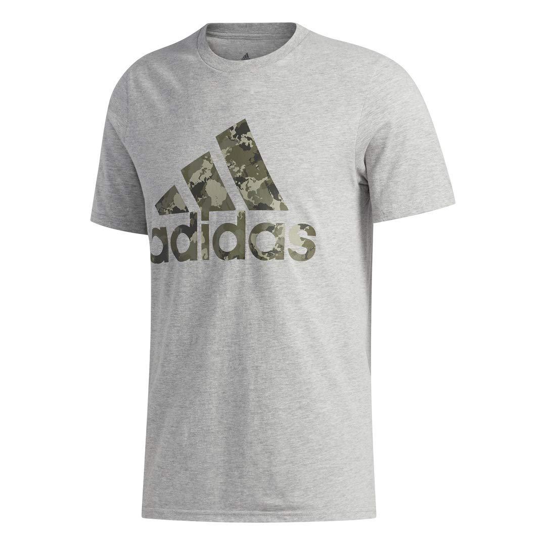 adidas mens Continental Camo Graphic Tee Medium Grey Heather Small