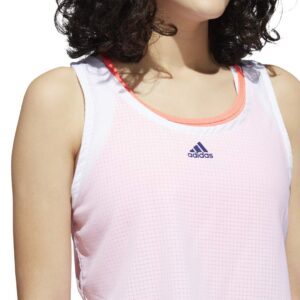 adidas womens Tech Crop White/Signal Pink Large