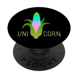 Uni-Corn Color Funny Rainbow Magical Vintage Food Lover Gift PopSockets Standard PopGrip