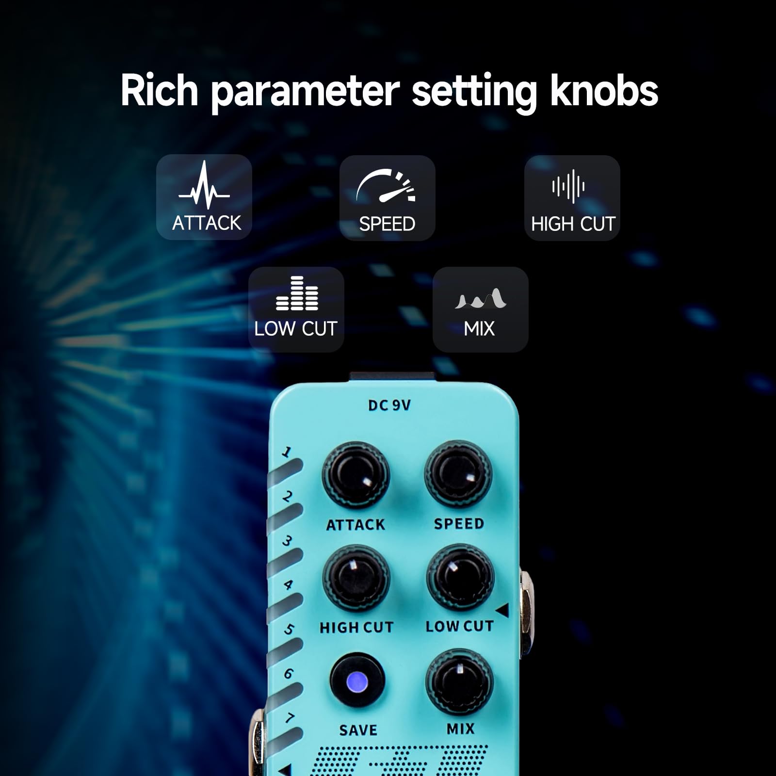 MOOER E7 Polyphonic Guitar Synth Pedal Electronic Synthesizer, 7 Guitar Synthesizer Tones with Individual Arpeggiator And 7 Preset Slots, High/Low Frequency Cut, Attack, Speed Function