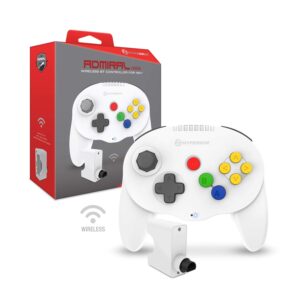 hyperkin "admiral" premium bt controller for n64 (white) - nintendo 64