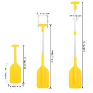 LIOOBO Canoe Paddle Kayak Paddles Retractable Lightweight Paddle Aluminum Alloy Telescopic Paddle Boat Accessories Yellow 1Pc