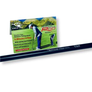 eyeline golf pendulum putting rod - training aid set up your posture throughout stroke. immediate improvement: eliminates flipping of hands improves path of stroke distance control. indoors outdoors