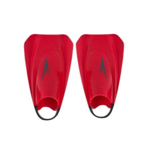 speedo unisex adult fury training fin for swimming training fin, lava red/chill blue/grey, 9-10