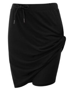 jack smith women's plus size golf athletic lightweight casual dress with pockets(3xl,black)