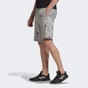 adidas mens Must Haves Graphic Shorts Medium Grey Heather/Black Large