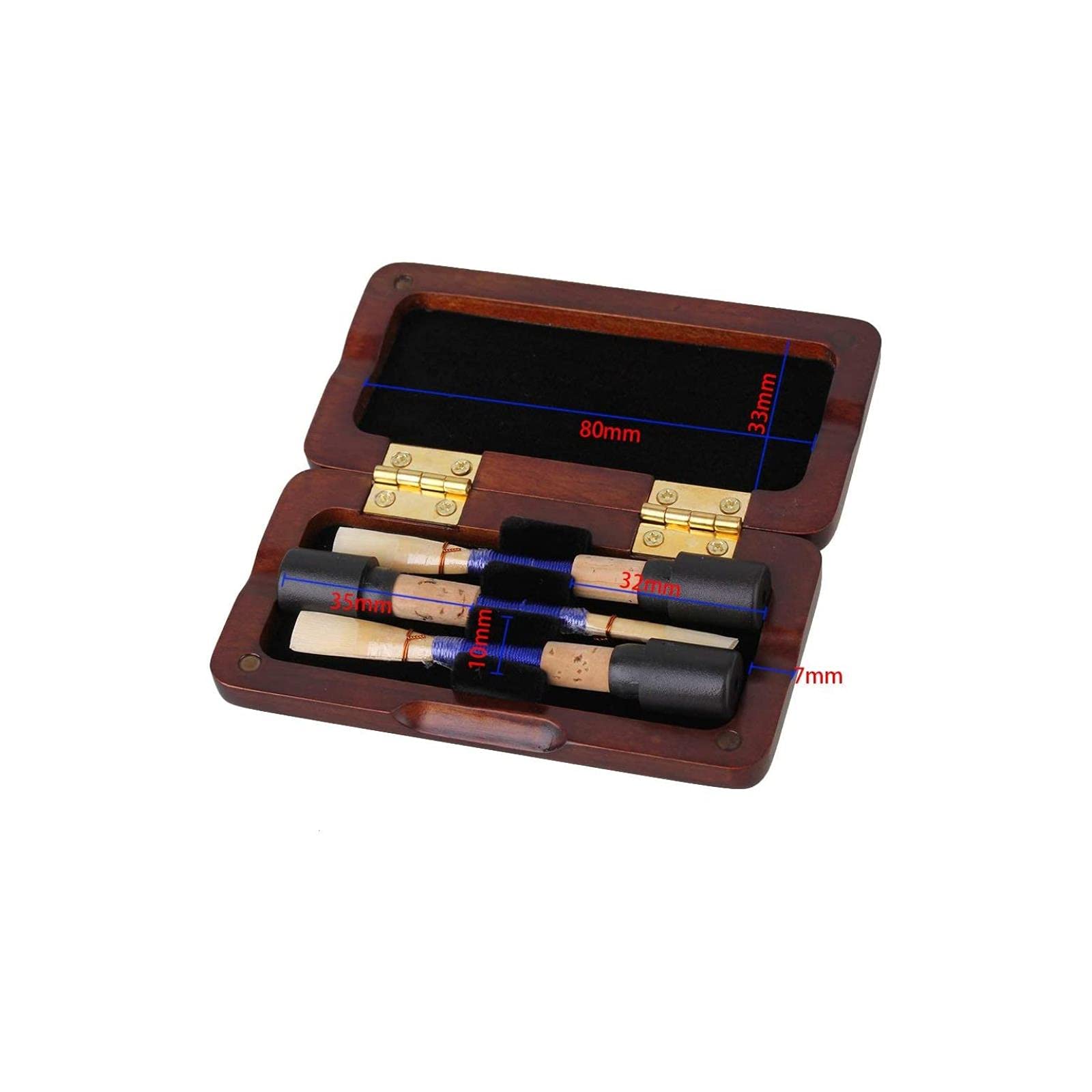 Liyafy Maroon Oboe Reed Case Storage Holds 3 Oboe Reeds Against Moisture and Easy to Carry