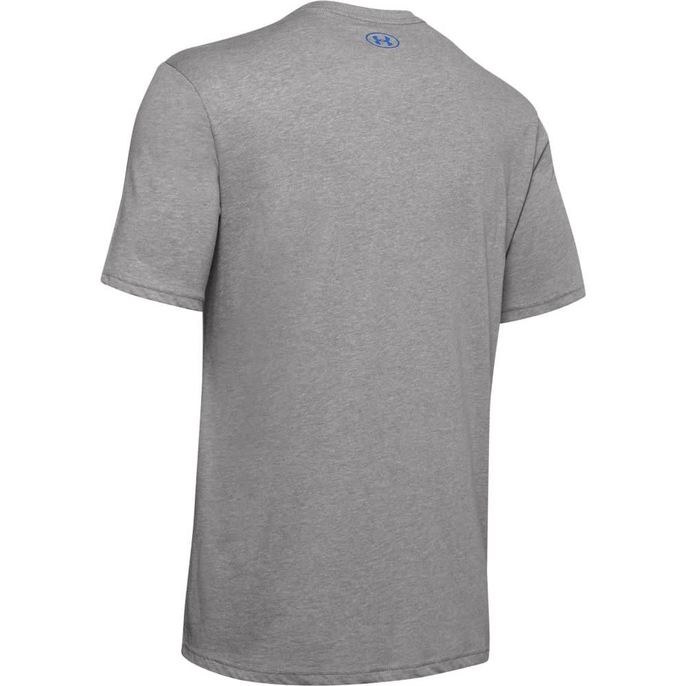 Under Armour Men's Global Foundation Short-Sleeve T-Shirt , Steel Light Heather (036)/American Blue, Large