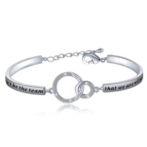 POTIY Team Gift for Boss Coach Manager Team Mom We Wouldn't Be the Team That We Are Without You Bracelet Thank You Gift for Team Coach (BR-Silver)