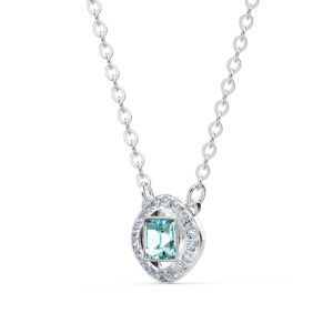 Swarovski Una Angelic Pendant Necklace, with Aqua and Clear Crystals and a Rhodium Plated Chain, an Amazon Exclusive