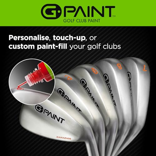 G-Paint Golf Club Paint - Touch Up, Fill in, Customize or Renovate Your Clubs - 4 Pack of 10ml Bottles. Yellow, Pink, Orange & Green