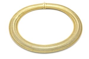 marshal metal fashion necklace 18k gold plated brass omega choker necklace (nk201g(20mm))