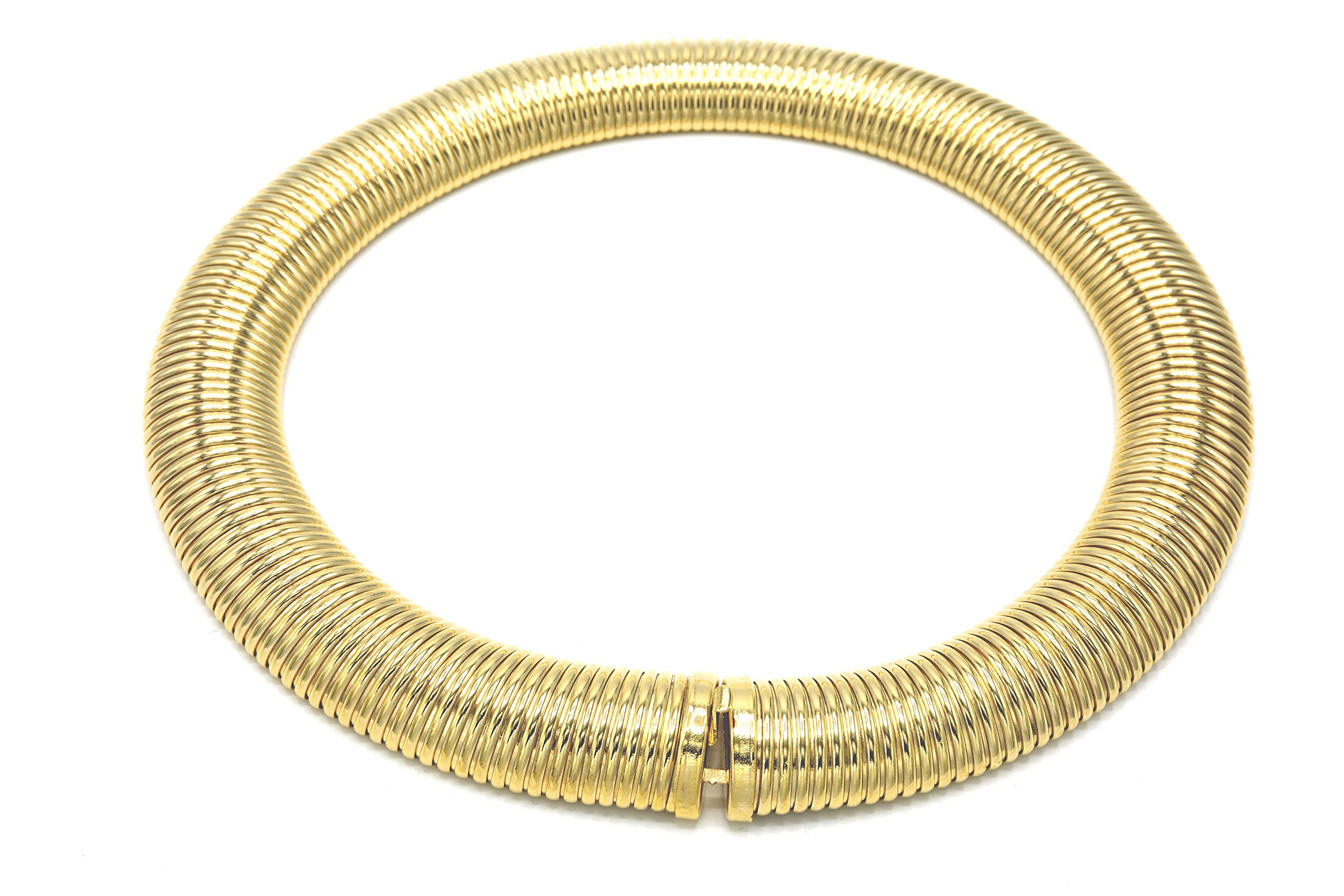 Marshal Metal Fashion Necklace 18K Gold Plated Brass Omega Choker Necklace (NK201G(20mm))