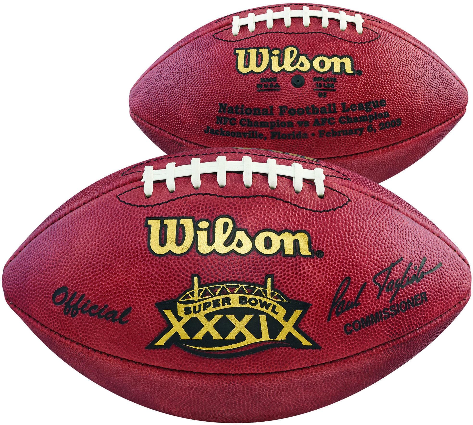 Sports Memorabilia - Super Bowl XXXIX Wilson Official Game Football - NFL Balls