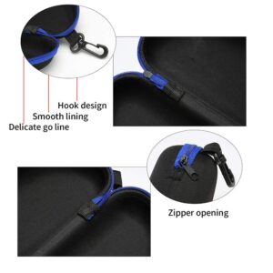 Sunglasses Case,(3 Pack) Portable Travel Zipper Eyeglasses Frame glasses Case Hook For Mens and womens