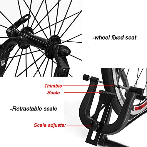 Cross Land Wheel Holder Bicycle Wheel Maintenance Wheel Truing Stand, Bike/Bicycle Tire Truing Stand, Foldable Home Mechanic Truing Stand Suitable for 16" - 29" 700C Wheels, Professional Bicycle Rim