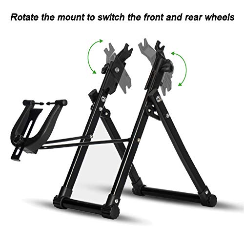 Cross Land Wheel Holder Bicycle Wheel Maintenance Wheel Truing Stand, Bike/Bicycle Tire Truing Stand, Foldable Home Mechanic Truing Stand Suitable for 16" - 29" 700C Wheels, Professional Bicycle Rim