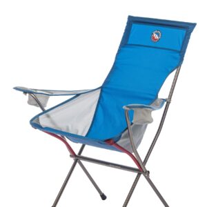 Big Agnes Big Six Armchair - High & Wide Luxury Camp Chair, Blue/Gray