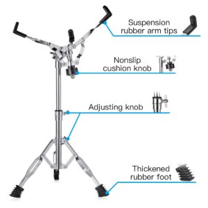 LOLUNUT Snare Drum Stand with Drum Sticks Holder,Adjustable Practice Drum Stand for 10-14 Inch Drum Pad,Snare Drum Beginners