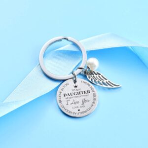 to My Daughter Keychain from Dad Mom Inspirational Gift Never Forget That I Love You Forever Birthday Gift Graduation Gifts (To my daughter from dad)