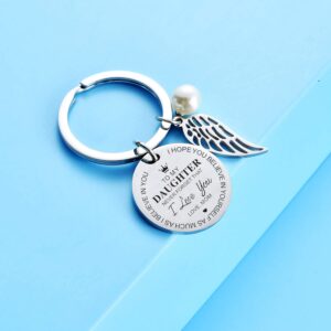 to My Daughter Keychain from Dad Mom Inspirational Gift Never Forget That I Love You Forever Birthday Gift Graduation Gifts (To my daughter from mom)