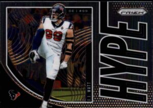 2019 painin prizm hype #5 j.j. watt houston texans official nfl football trading card in raw (nm or better) condition