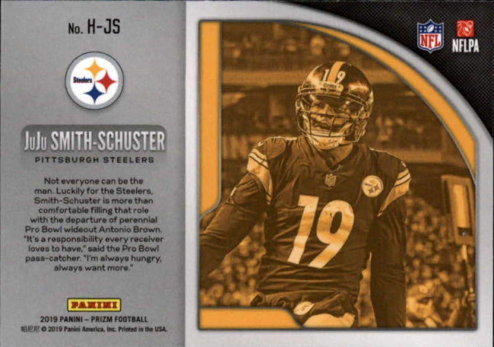 2019 Painin Prizm Hype #7 JuJu Smith-Schuster Pittsburgh Steelers Official NFL Football Trading Card in Raw (NM or Better) Condition