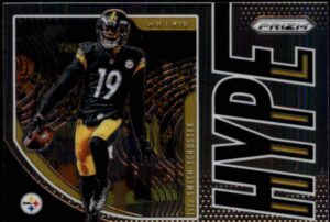 2019 painin prizm hype #7 juju smith-schuster pittsburgh steelers official nfl football trading card in raw (nm or better) condition