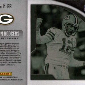 2019 Painin Prizm Hype #4 Aaron Rodgers Green Bay Packers Official NFL Football Trading Card in Raw (NM or Better) Condition