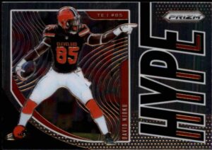 2019 painin prizm hype #3 david njoku cleveland browns official nfl football trading card in raw (nm or better) condition