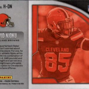 2019 Painin Prizm Hype #3 David Njoku Cleveland Browns Official NFL Football Trading Card in Raw (NM or Better) Condition