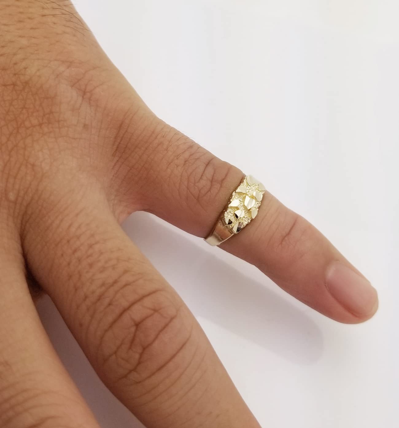 10k Yellow Gold Nugget Ring For Women