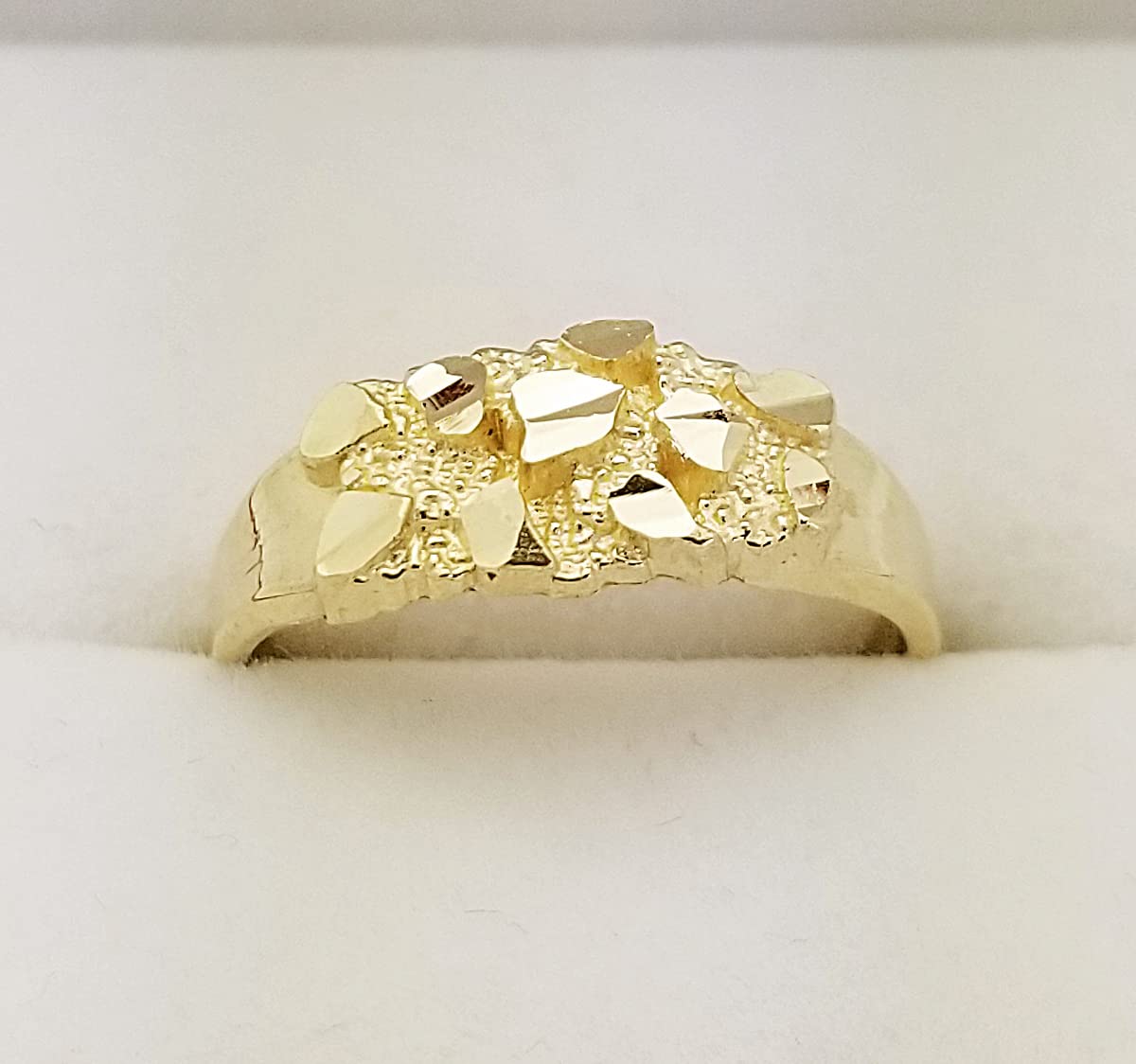 10k Yellow Gold Nugget Ring For Women